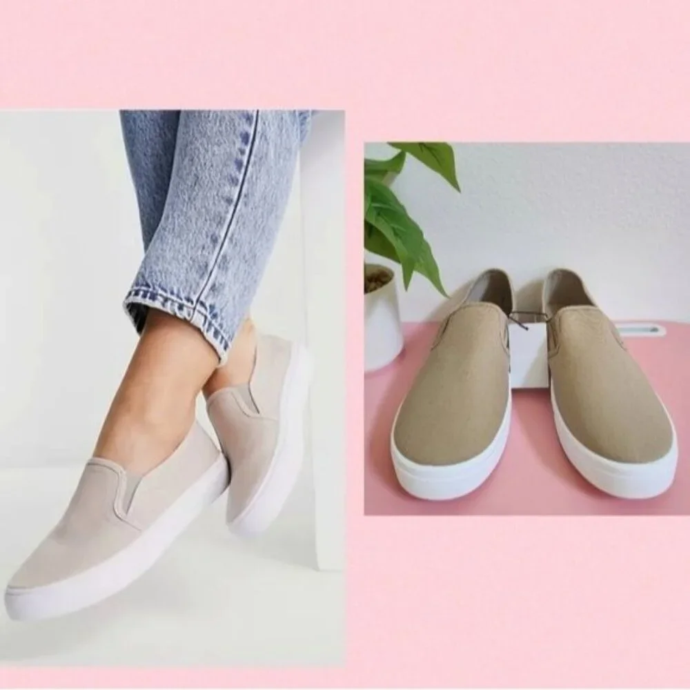 West Loop Beige Slip-On Sneakers